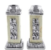 Jerusalem Stone Candle Holders: City View