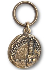 Key Chain Jerusalem View: Antique GD
