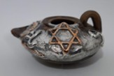 Silver Plated Star of David Oil Lamp