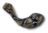 Lion Of Judah Shofar: Black and Gold Painted - Large (14-16 inches)