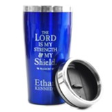 Personalized, Travel Mug, The Lord is My Shield, Blue