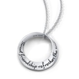 Sweet Friendship Refreshes The Soul, Sterling Mobius Pendant