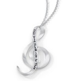 Our Song Shall Rise, Sterling Silver G-Clef Pendant