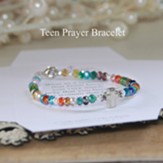 Multi-color Crystals Teen Prayer Bracelet