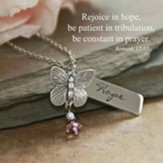 Hope, Butterfly, Necklace