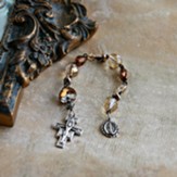 Catholic Beaded Chaplet, Assorted Browns