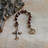 Catholic Beaded Chaplet, Faceted Brown Tones