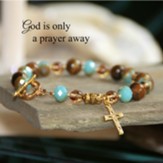 God is Only a Prayer Away Beaded Bracelet