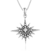 Zircon and Star of Bethlehem Silver Pendant