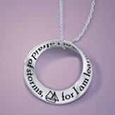 I Am Not Afraid Of Storms, Sterling Silver Mobius Necklace