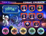 Cosmic Crusade: Theme Stickers, 10 Sheets