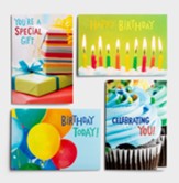 Bright Birthday Cards, Box of 12 (various translations)