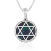 Round Pendant with Eilat Star of David