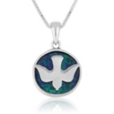 Encircled Peace Dove Silver Pendant