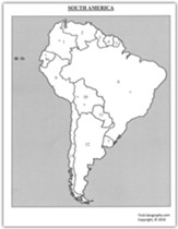 Trick Geography Review Card: South  America