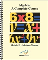 VideoText Algebra Module D Solutions Manual