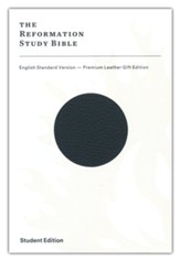 ESV Reformation Study Bible, Student  Edition - Black, Premium Leather (Gift)
