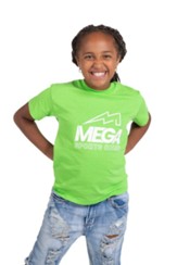 MEGA Sports Camp T-Shirt, Youth Medium, Lime