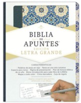 RVR 1960 Biblia de Apuntes, Letra Grande (Large Print Notetaking Bible)