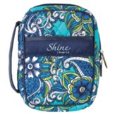 Shine Quilted Bible Cover, Paisley, Small