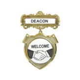 Deacon Magnetic Badge, Shaking Hands, Shield