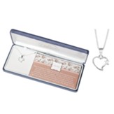 Mom, God Gave Me You Open Heart with Cross Necklace