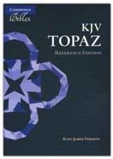 KJV Topaz Reference Edition, Black Calf Split Leather
