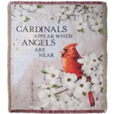 Cardinals Appear Woven Tapestry Throw