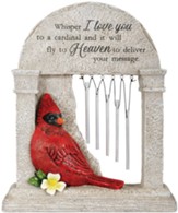 Whisper I Love You to a Cardinal and It Will Fly To Heaven Garden Chime