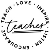 Teacher Love Inspire Vinyl Decal Sticker