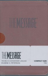 The Message Bible, Compact Soft leather-look, tan
