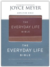Everyday Life Bible: The Power of God's Word for Everyday Living--soft leather-look, blush