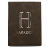 Personalized, Leather Padfolio, with Monogram, Small, Brown