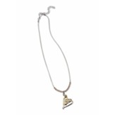 Heart Necklace, Gold and Silver