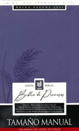 RVR60 Biblia de promesas - Tamaño manual- Edición lavanda imitación piel