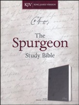 KJV Spurgeon Study Bible--genuine leather, black