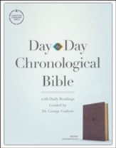 CSB Day-by-Day Chronological Bible--soft leather-look, brown