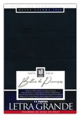 RVR60 Biblia de promesas - Letra Grande- Edición negra imitación piel con índice