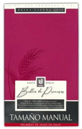 RVR60 Biblia de promesas - Tamaño manual- Edición fucsia imitación piel con índice - Slightly Imperfect