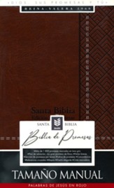 RVR60 Biblia de promesas - Tamaño manual- Edición marron imitación piel con índice + cierre