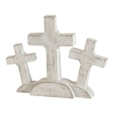 Three White Crosses Tabletop Cross