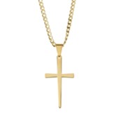 Taper Cross Necklace, Gold
