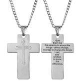 Cross, Serenity Prayer, Necklace