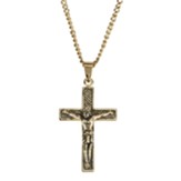 Crucifix, Corpus, Necklace, Gold