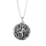 St. Michael, Protect Us, Necklace, Round