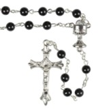 Rosary Beads, Black Glass