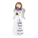 A Faithful Friend is a Treasure Angel Figurine