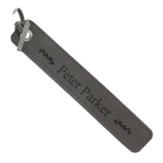Personalized, Bookmark, Faux Leather, with Name, Grey