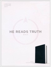 CSB He Reads Truth Bible, Black Leathertouch Imitation Leather - Imperfectly Imprinted Bibles