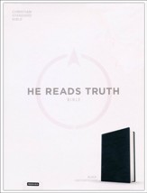 CSB He Reads Truth Bible, Black Leathertouch Imitation Leather, Indexed